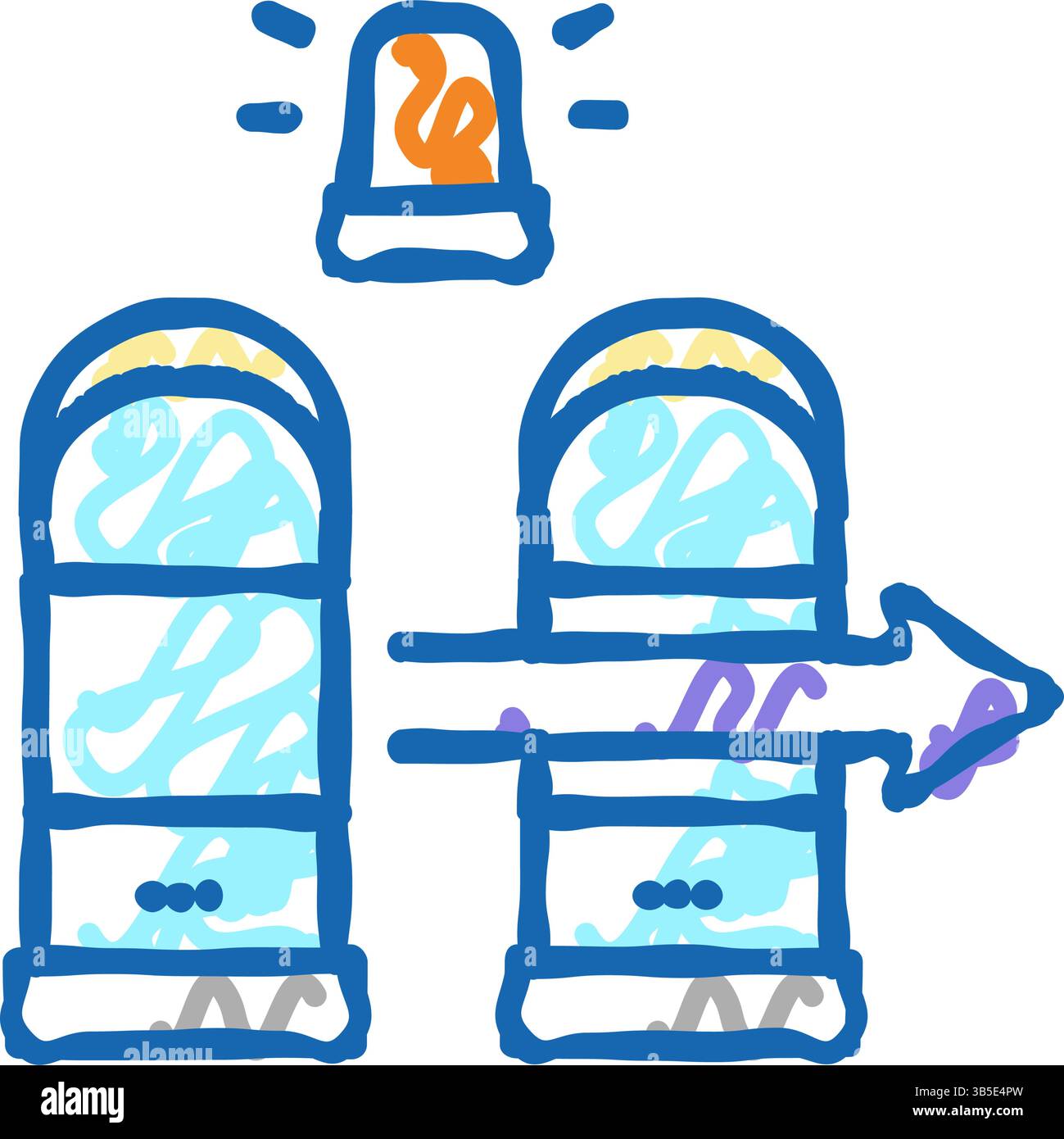 rfid-Technologie für den Zugriff auf Symbole, die in der Illustration dargestellt werden Stock Vektor