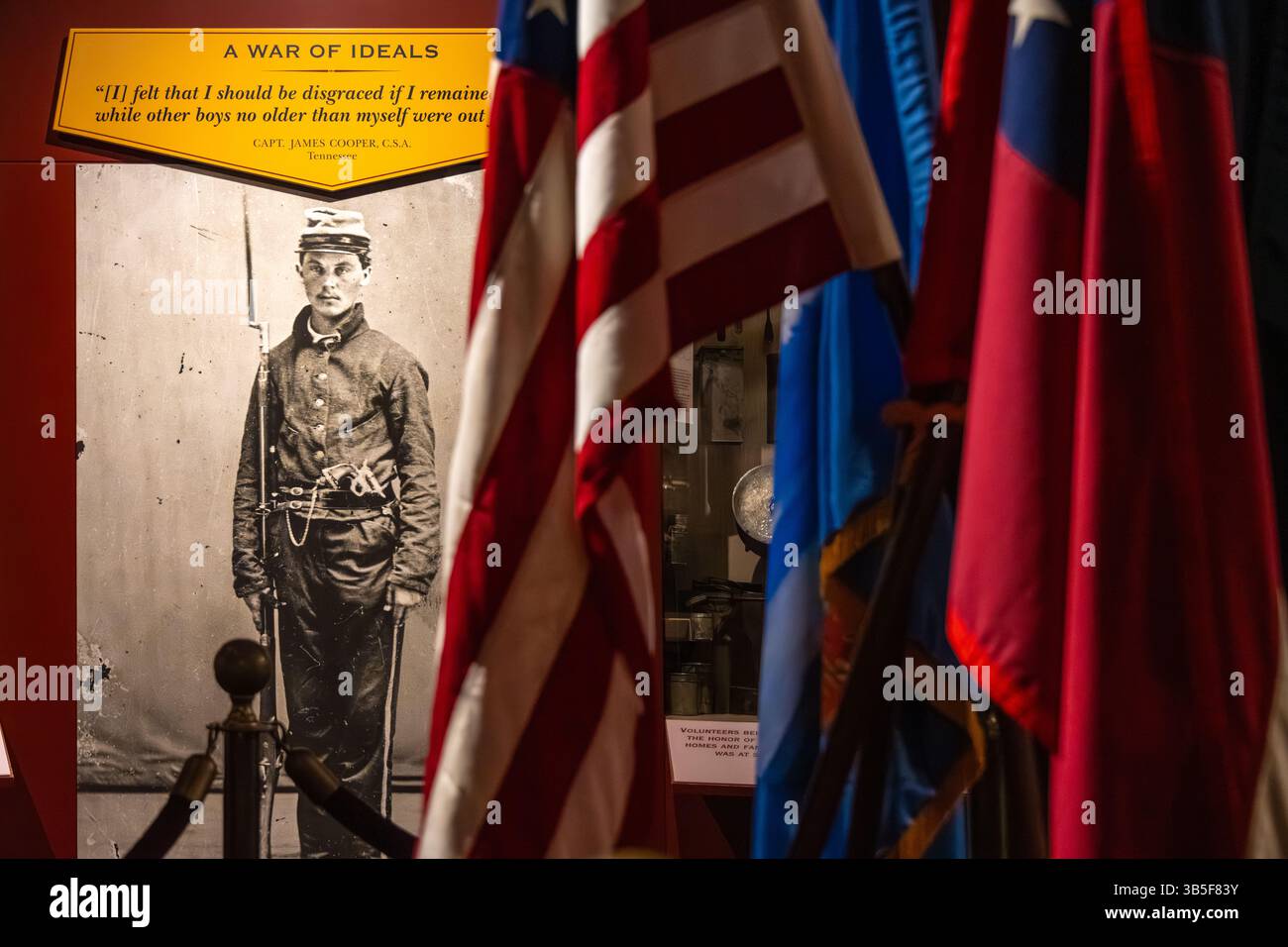 Ausstellung zum Amerikanischen Bürgerkrieg im Atlanta History Center in Buckhead, Atlanta, Georgia. (USA) Stockfoto