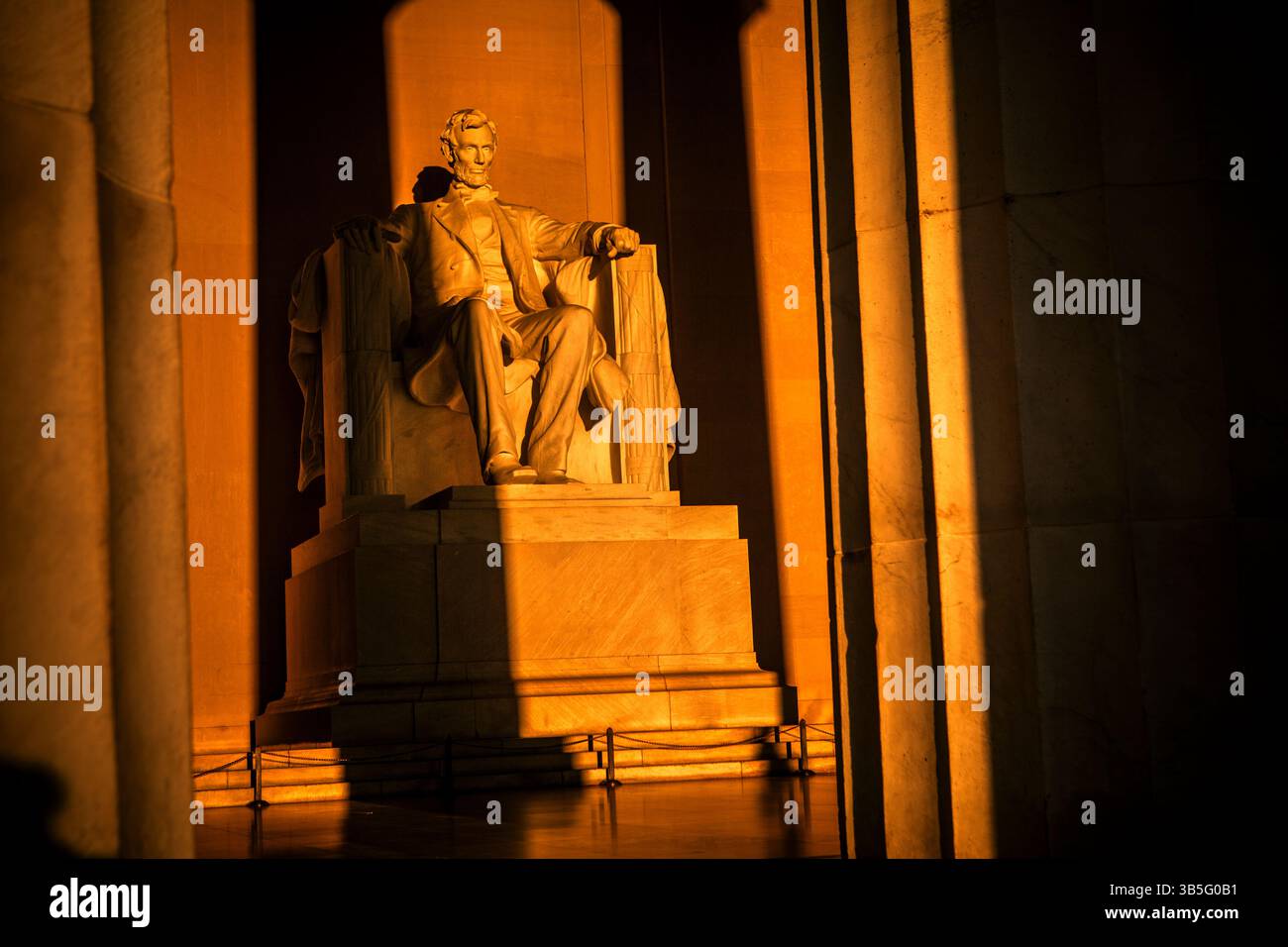 Abraham Lincoln Memorial Statue in Washington DC Stockfoto