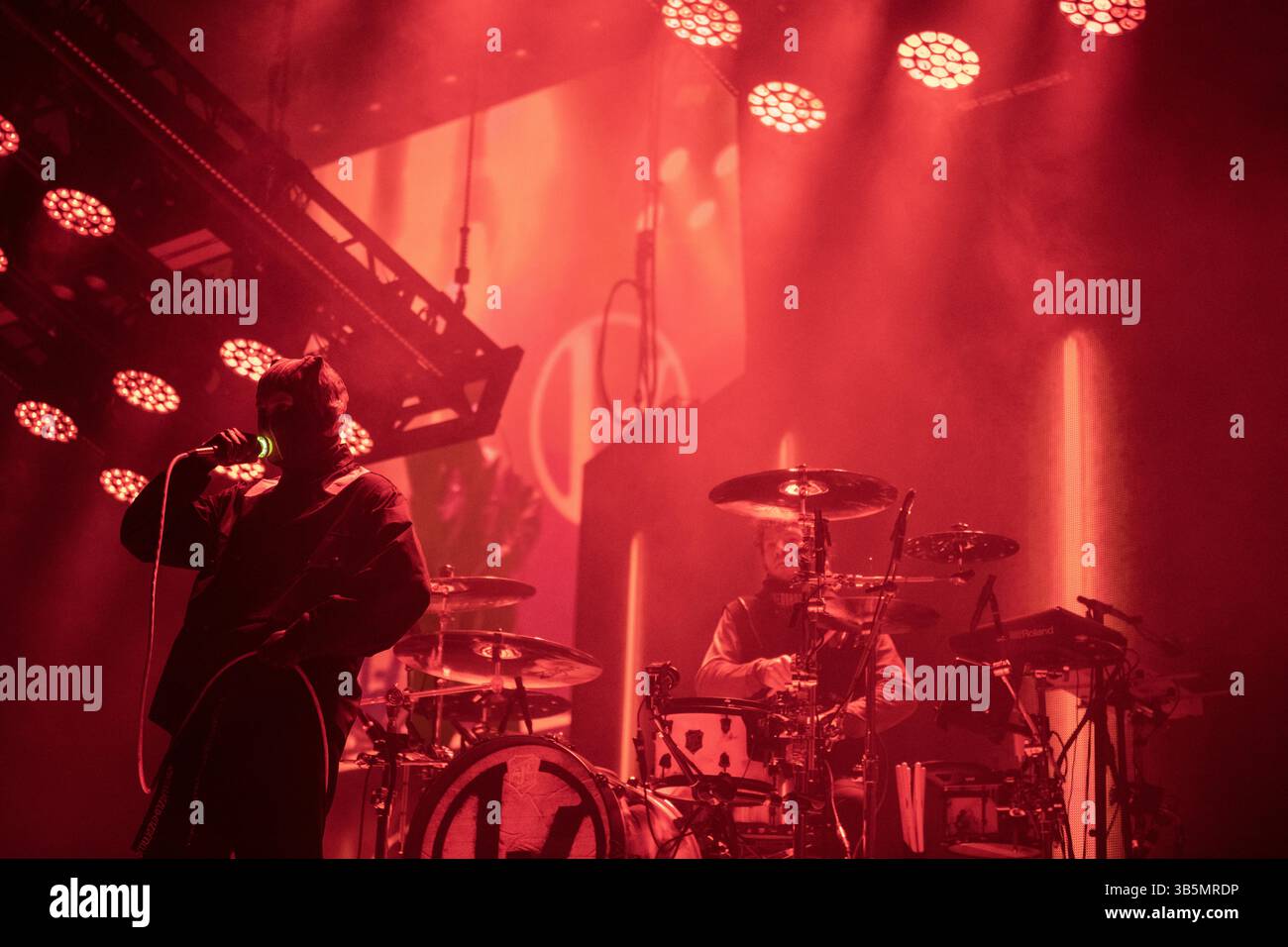 21 Piloten treten im Palau Sant Jordi, Barcelona 22. April 2025 auf. Fotograf: Ale Espaliat Stockfoto