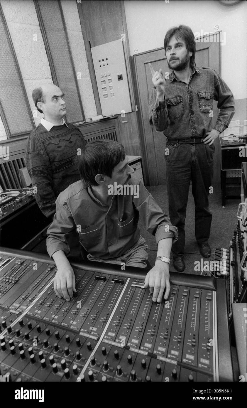 Deutschland, Berlin, 23. März 1992, DDR-Radio, Studio von DS-Kultur im Funkhaus in der Nalepastraße (Deutschlandsender), Europa Stockfoto