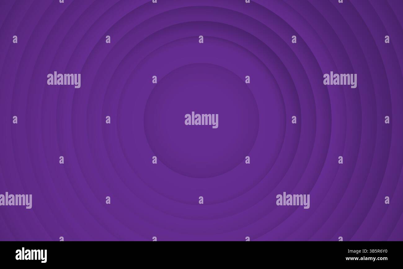 Abstrakte Kreisschichten auf violettem Hintergrund mit Schatten Stock Vektor