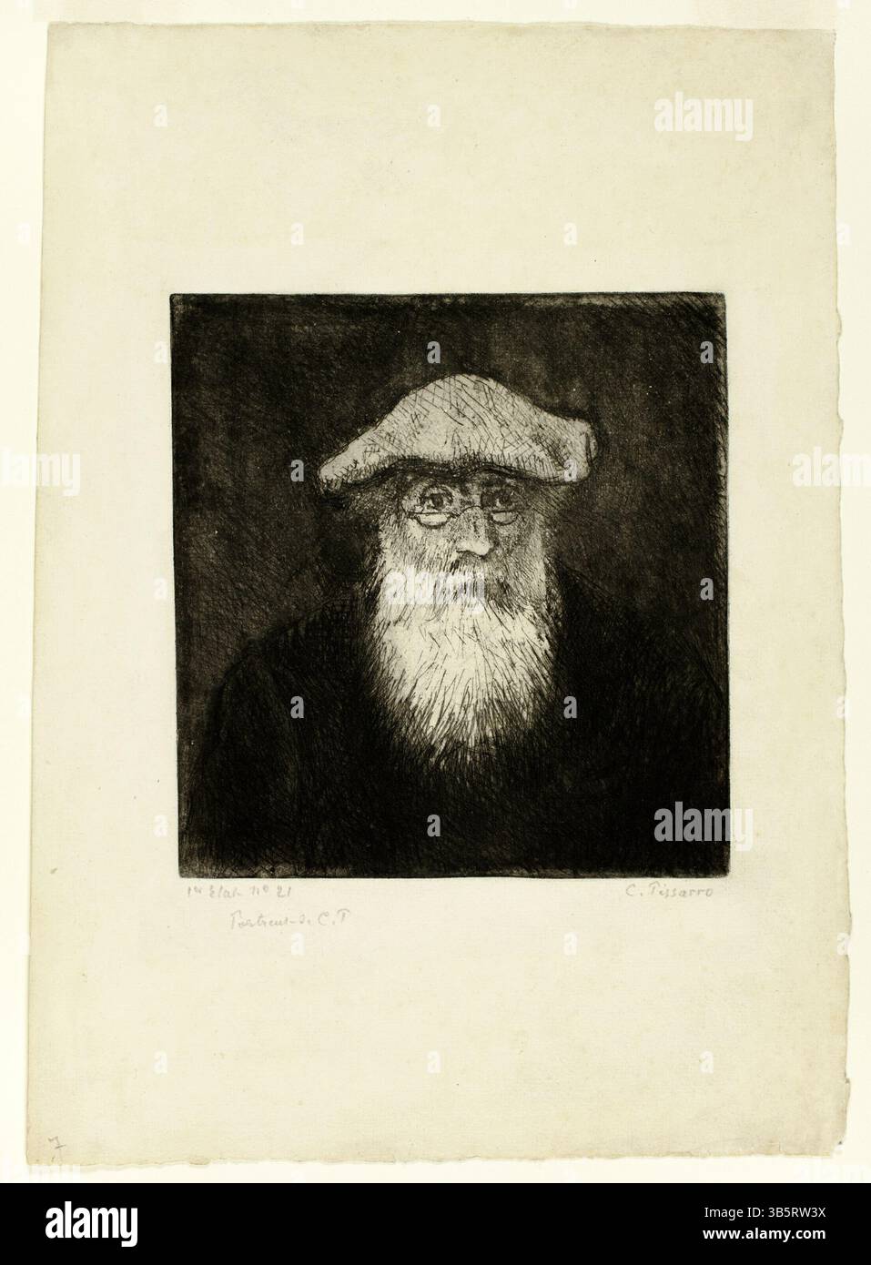 Camille Pissarro, Ein Selbstporträt. 1885-1895. Stockfoto