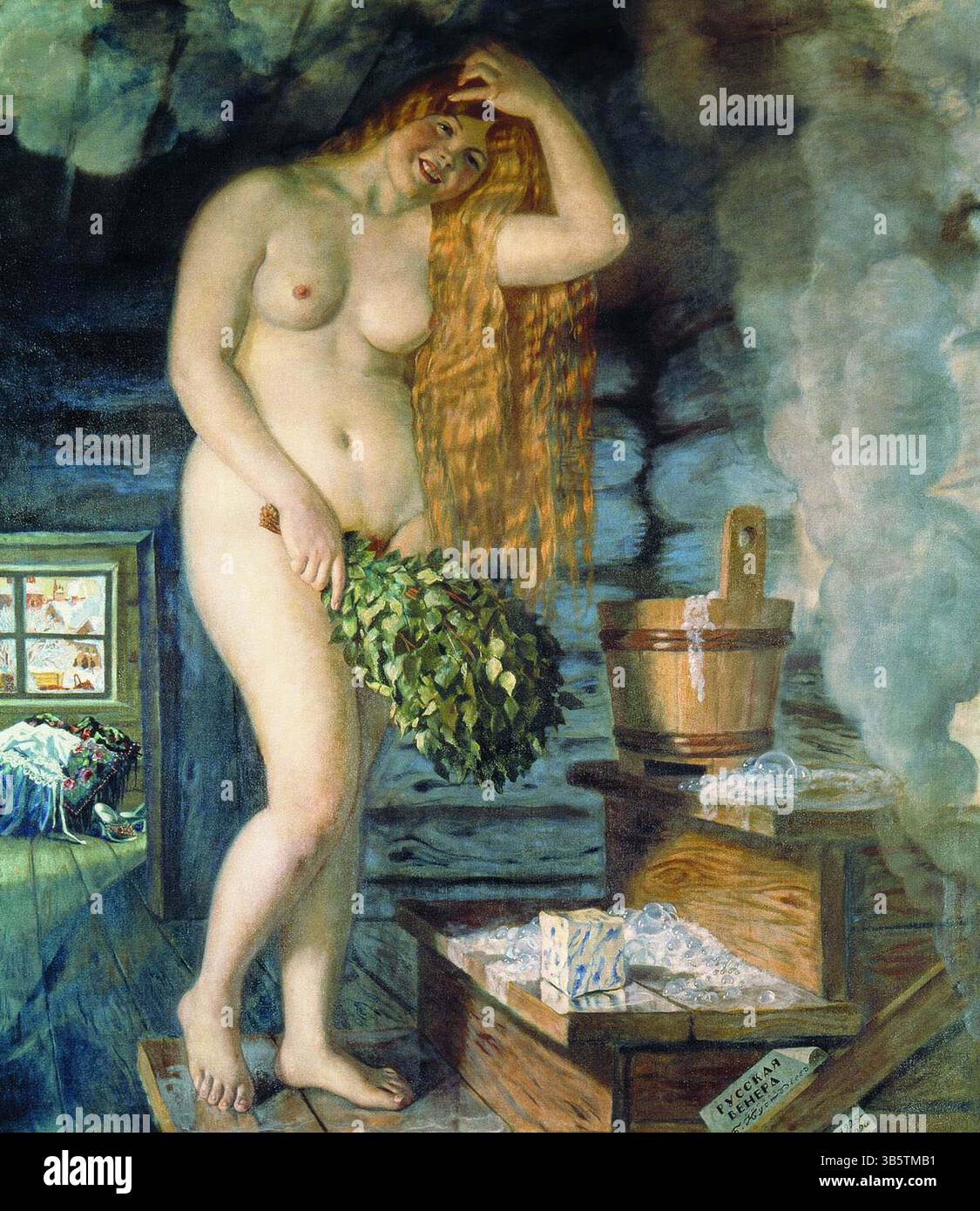 Russische Venus von Boris Kustodiev, 1926. Venus (griechisch Aphrodite) ist die Göttin der Liebe. Stockfoto