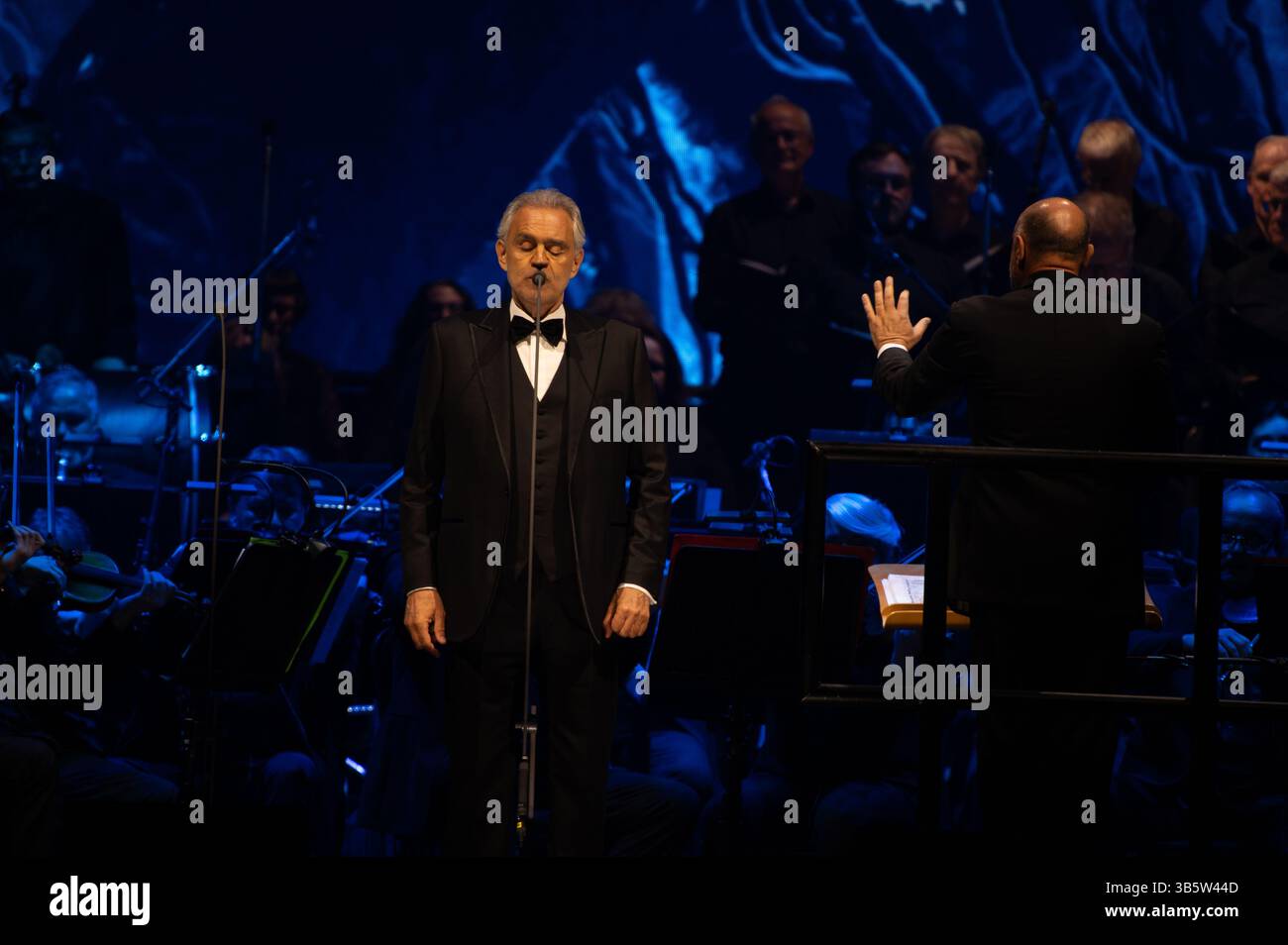 London, England. Mai 2025. Andrea Bocelli tritt für einen zweiten Abend in der O2 Arena auf. Cristina Massei/Alamy Live News Stockfoto