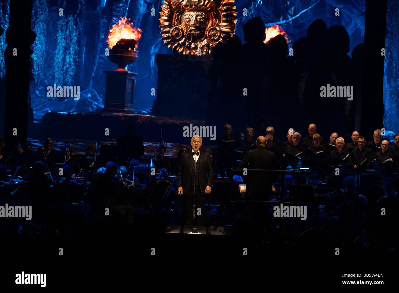 London, England. Mai 2025. Andrea Bocelli tritt für einen zweiten Abend in der O2 Arena auf. Cristina Massei/Alamy Live News Stockfoto