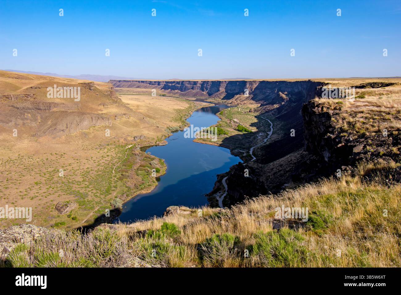 Der Snake River Canyon Idaho bietet eine malerische Aussicht Stockfoto