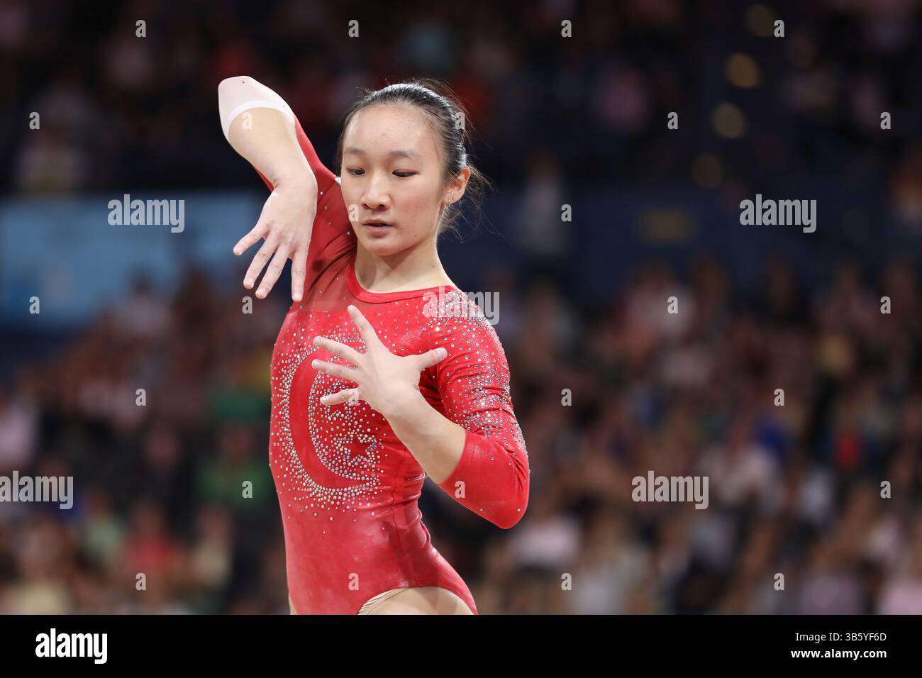 30. Juli 2022, Birminmgham, West Midlands, England: EMMA YAP aus Singapur tritt während des Finales und der Einzelqualifikation des künstlerischen Turns des Women's Teams während der Commonwealth Games in Birmingham 2022 in der Arena Birmingham, England auf (Bild: © Mickael Chavet/ZUMA Press Wire) Stockfoto
