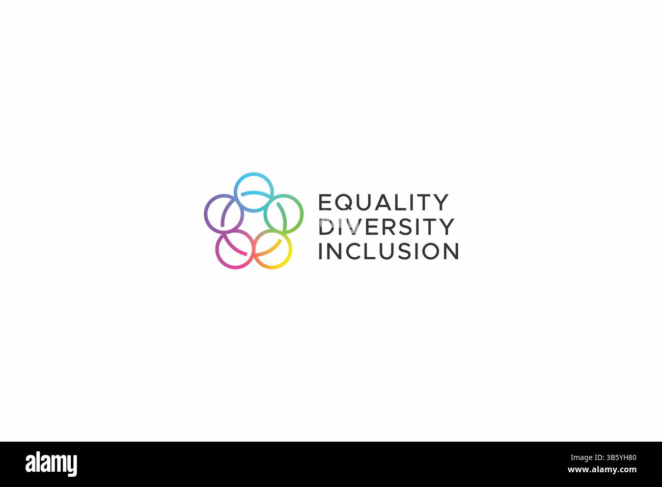 Gleichheit Diversität Inklusion Zeichen Logo für Community All World Stock Vektor