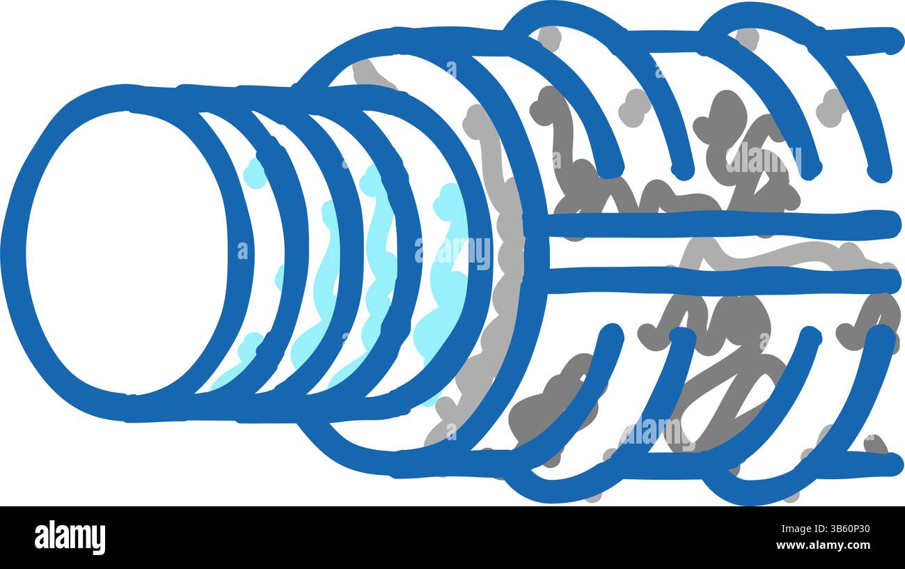 Abbildung des Symbols mit Gewindeverbindungen Stock Vektor