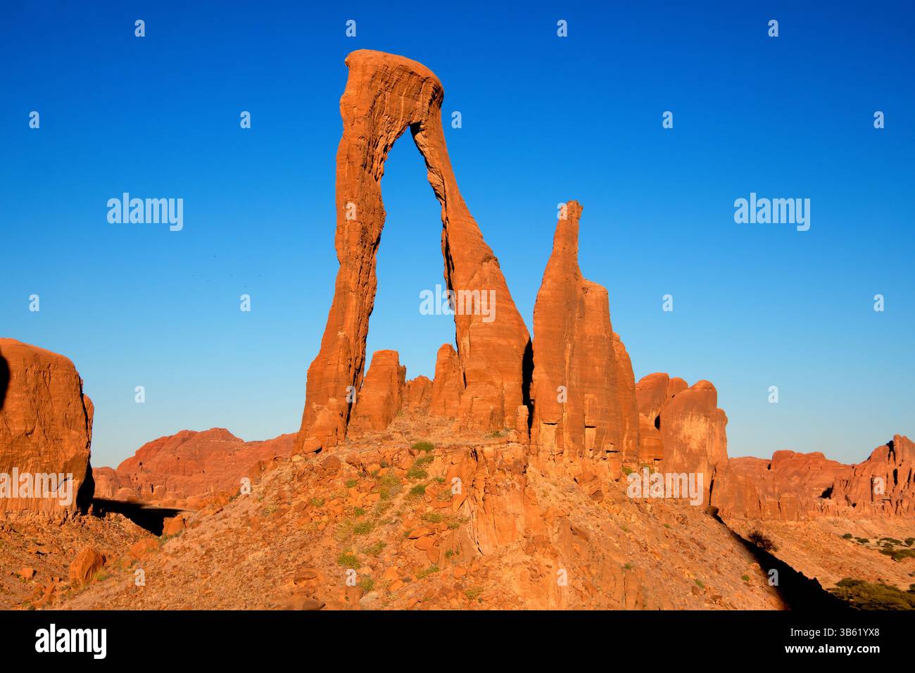 Das Ennedi-Plateau liegt im Nordosten des Tschad. Stockfoto
