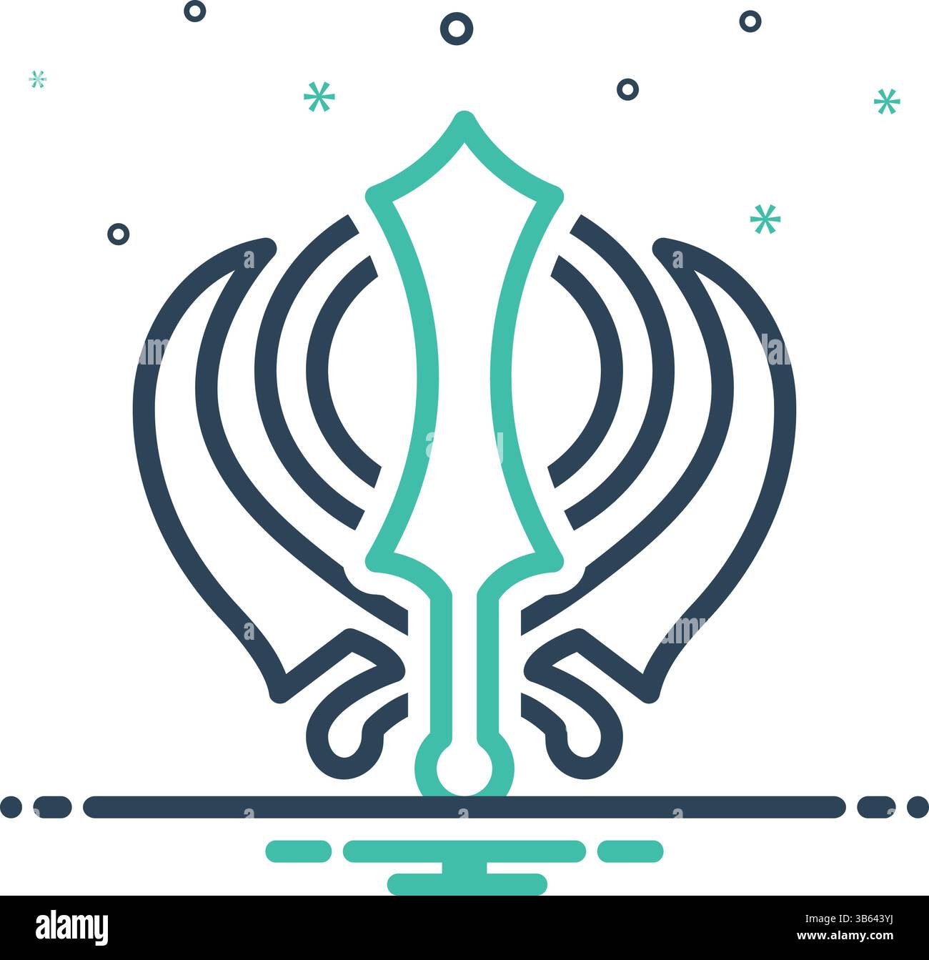 Symbol für sikh-Symbol, khanda sikh Stock Vektor