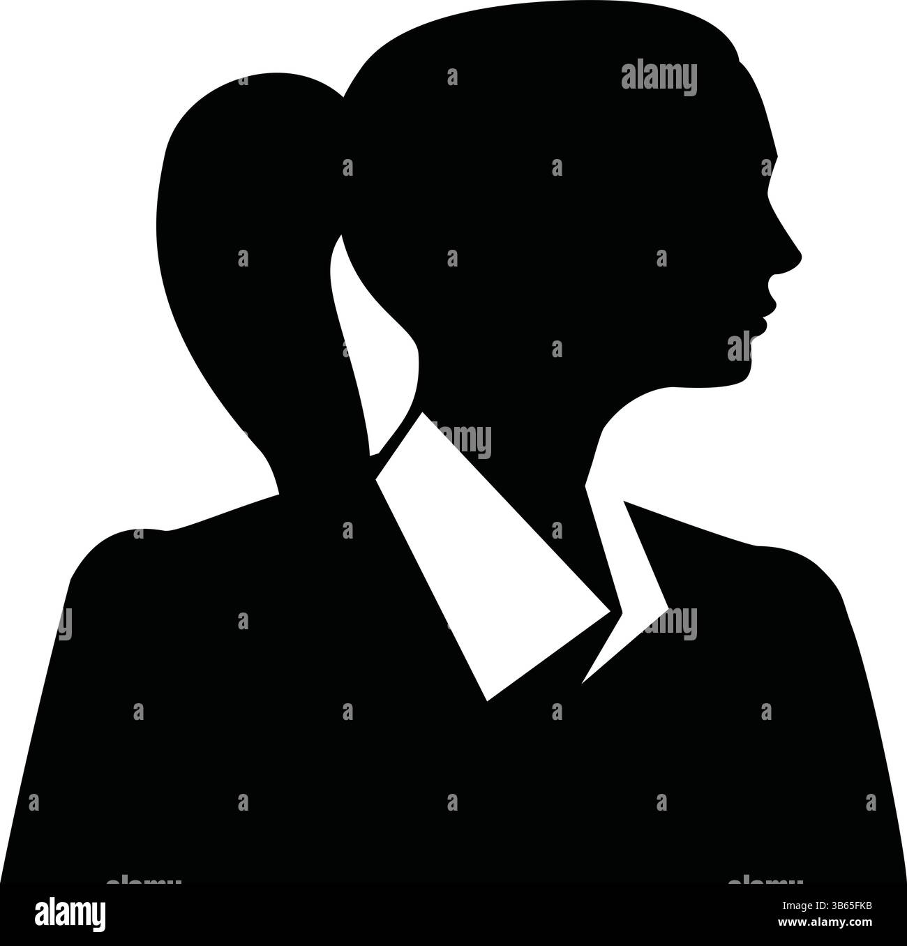 Geschäftsfrau Silhouette Icon, professioneller weiblicher Avatar, Profilbild Icon Stock Vektor Geschäftsfrau Silhouette Icon, professioneller weiblicher Avatar, Profilbild Icon Stock Vektor
