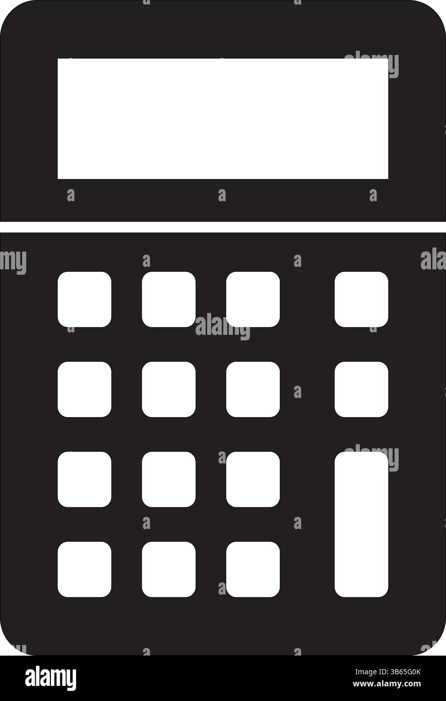 Schwarze und weiße Symbol Rechner Stock Vektor