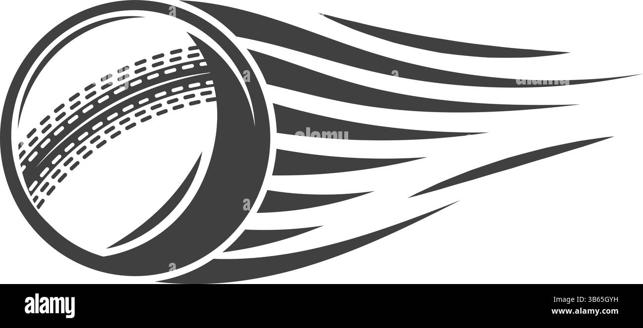 Cricket Ball mit Motion Trail Vektor Illustration - Sport Speed Symbol Stock Vektor
