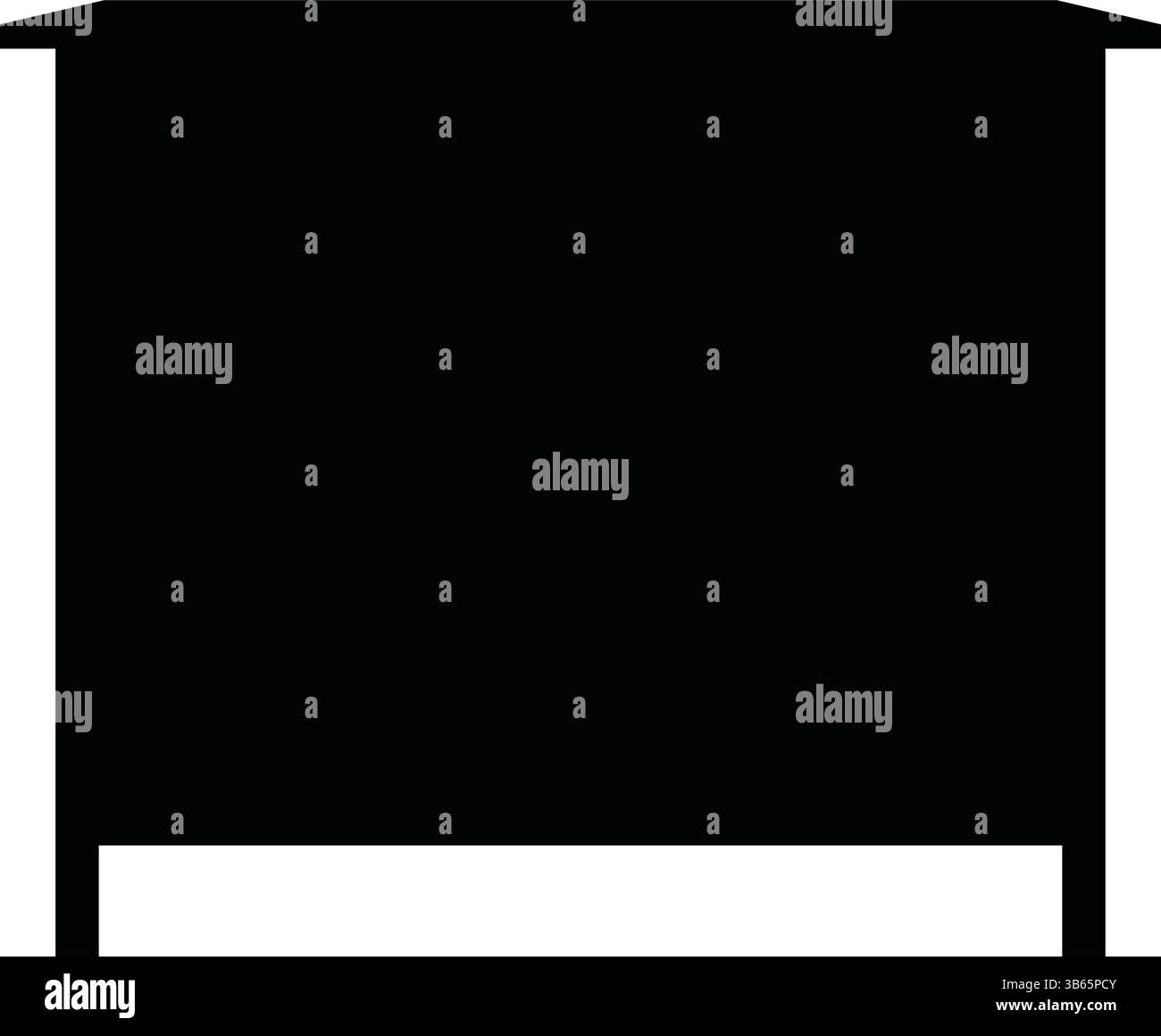 Büro Schreibtisch Symbol Silhouette, Einfache Workstation Symbol Vektor Illustration Stock Vektor