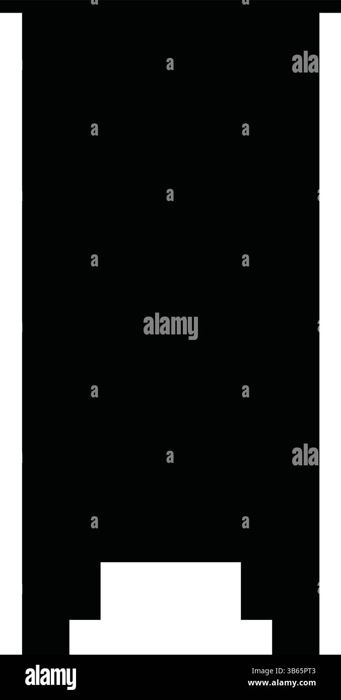 Schreibtisch schwarz Silhouette Vektor Illustration Design isoliert auf weißem Hintergrund Stock Vektor