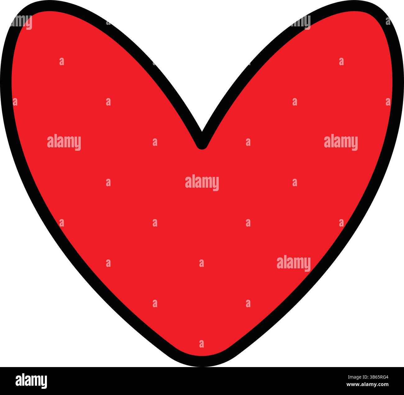 Red Heart Icon, Love Symbol, Valentinstag Design, Emotionskonzept Stock Vektor