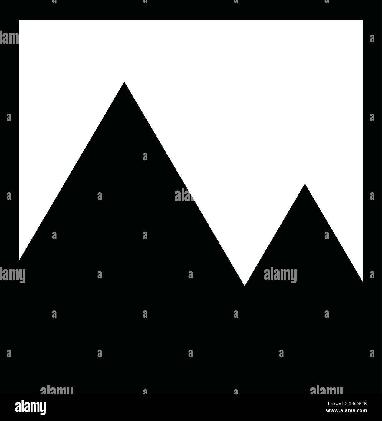 Minimalistisches Design der Mountain Icon - Fotogalerie Icon Stock Vektor