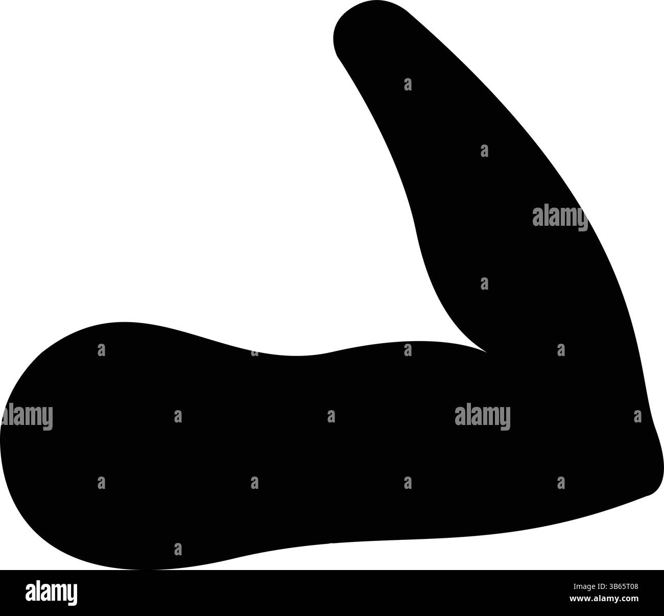 Schwarze Silhouette des Strong Arm Muscle Flex-Symbols Stock Vektor