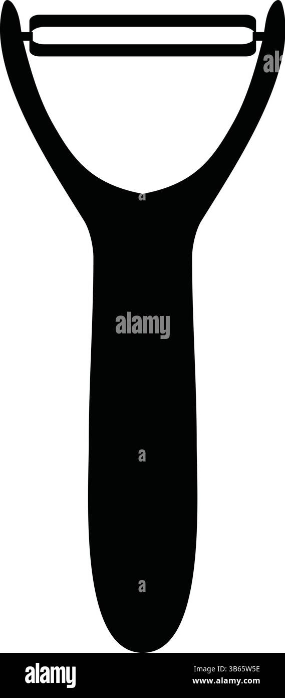 Gemüseschäler – Symbol Für Küchenwerkzeuge Stock Vektor