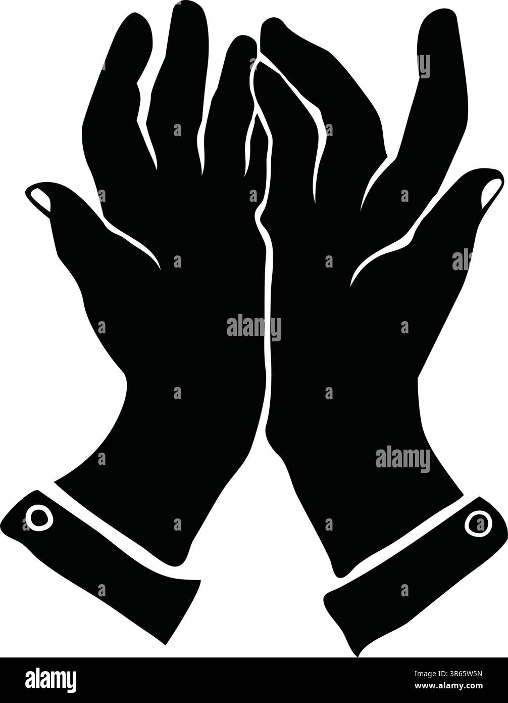 Geöffnete Hände – Symbol Für Spirituelles Symbol Stock Vektor