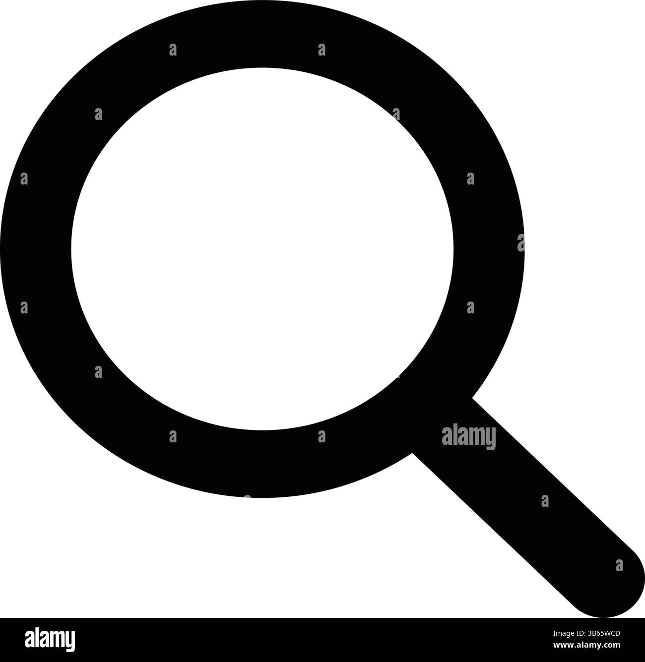 Das Symbol für das Vergrößerungsglas des flachen Vektors steht für Suche und Ermittlung Stock Vektor