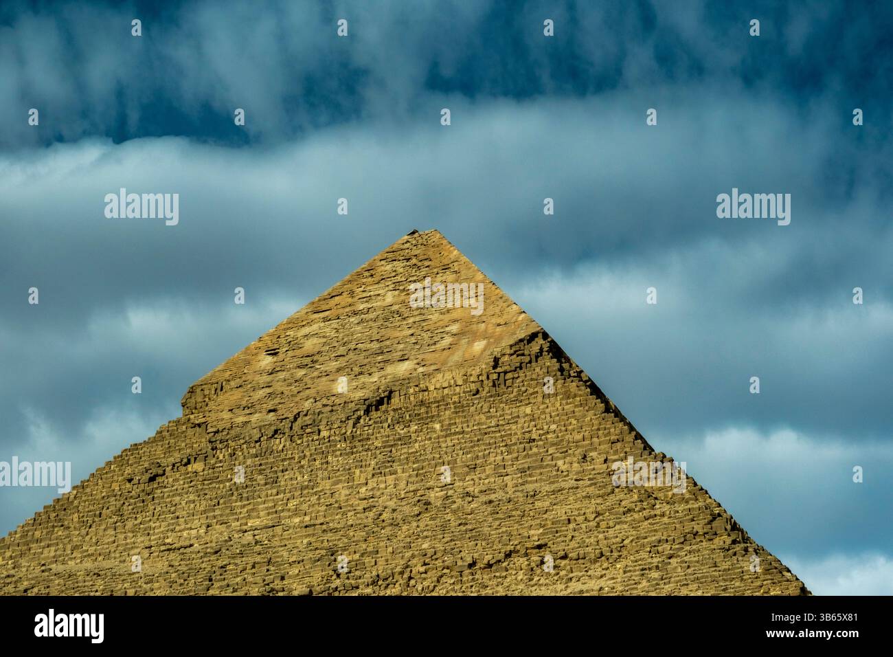Die zweitgrößte Pyramide von Gizeh, das antike Ägypten, die Chephren-Pyramide Stockfoto