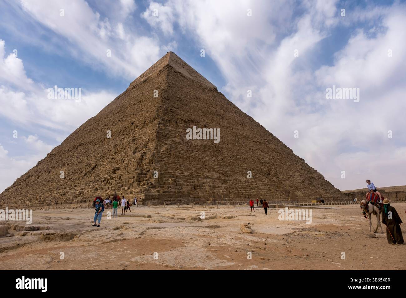 Die zweitgrößte Pyramide von Gizeh, das antike Ägypten, die Chephren-Pyramide Stockfoto