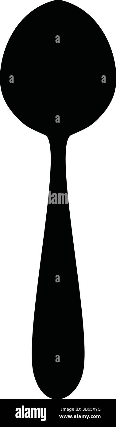 Löffelsymbol Silhouette - Vektorillustration eines Löffelsymbols Stock Vektor