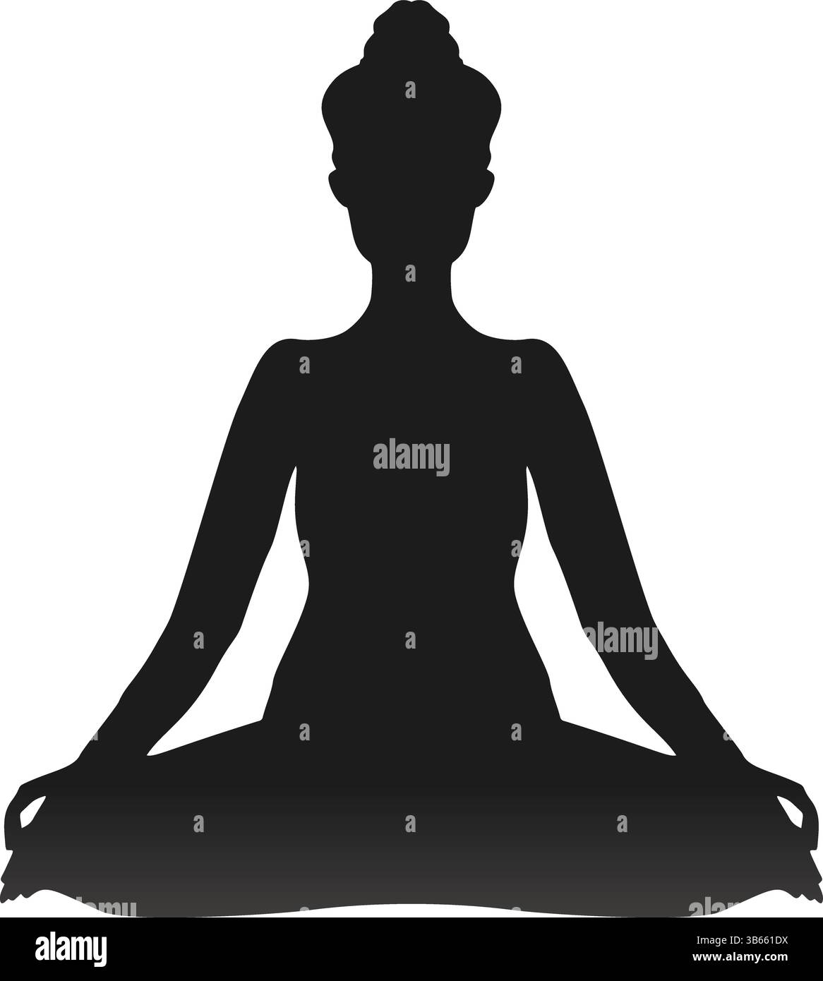 Junge Frau, die bei Sonnenaufgang eine friedliche Yoga-Routine im Freien praktiziert, um Flexibilität, geistige Klarheit und Achtsamkeit in der Natur zu fördern Stock Vektor