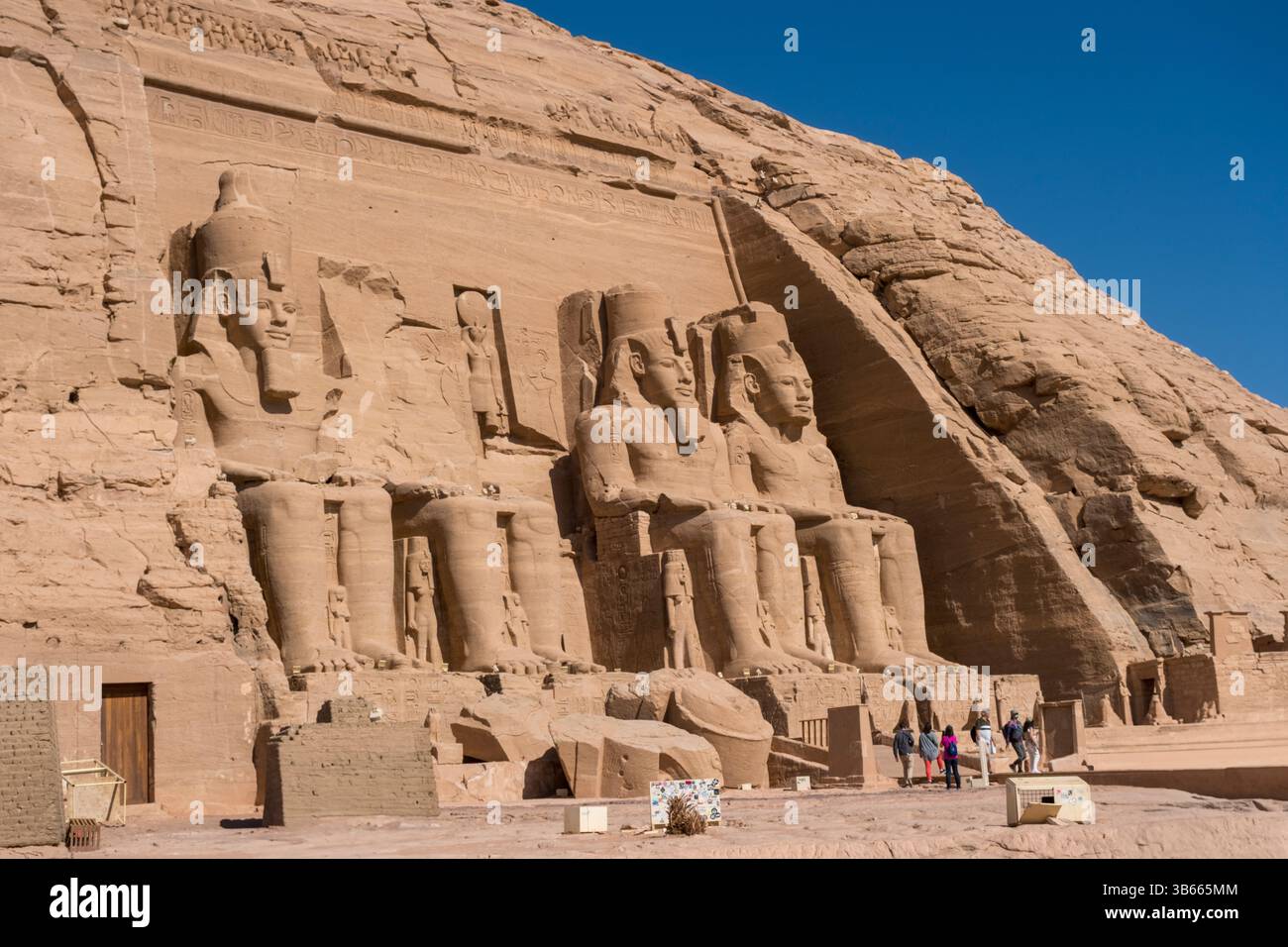 Der große Tempel von Ramesses II. In Abu Simbel, Ägypten. Der Pharao, der dritte Herrscher der 19. Dynastie, starb 1213 v. Chr. Stockfoto