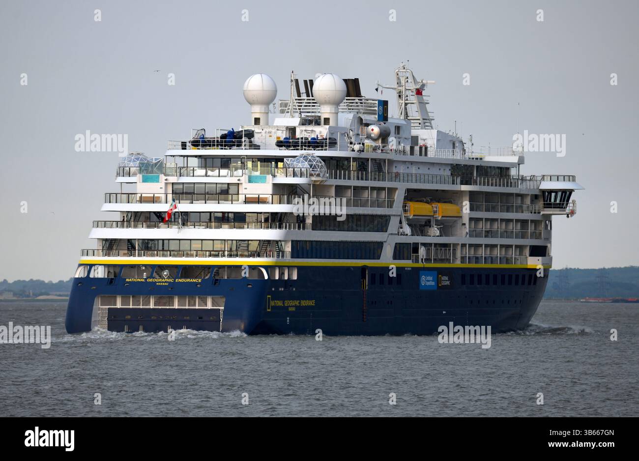 NG Ausdauer; Ausdauer; Kreuzfahrtschiff; Kreuzfahrtschiffe; Passagierschiffe; IMO 9842554; MMSI 311000929; Expeditionsschiff; National Geographic; Antarktis; Arti Stockfoto