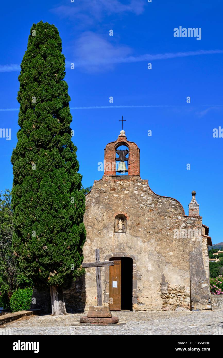 Frankreich, Var, Golf von St. Tropez, Dorf Grimaud, Kapelle der Pönitenten Stockfoto