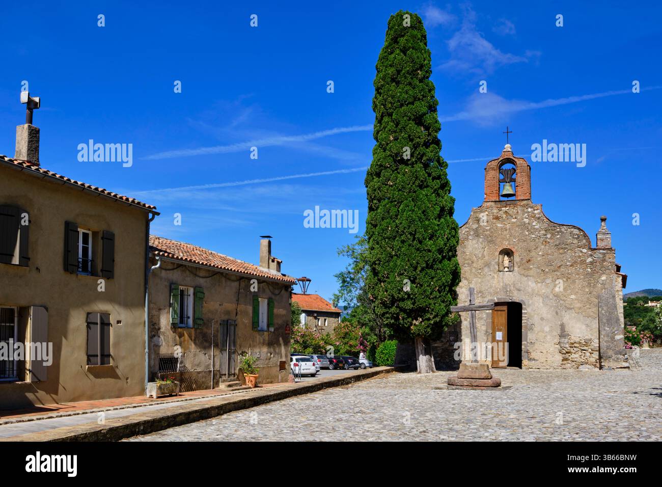 Frankreich, Var, Golf von St. Tropez, Dorf Grimaud, Kapelle der Pönitenten Stockfoto