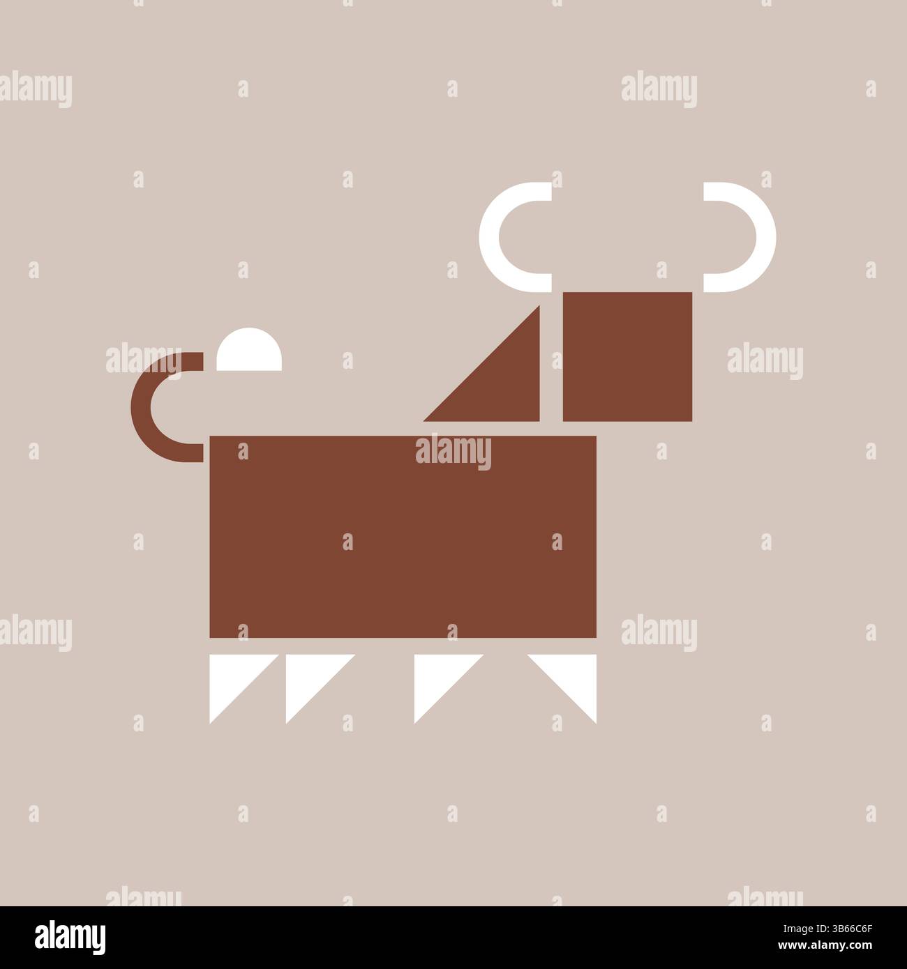 Geometrische Kuh-Vektor-Kunst – Moderne Polygonale Tierdesign-Illustration Stock Vektor