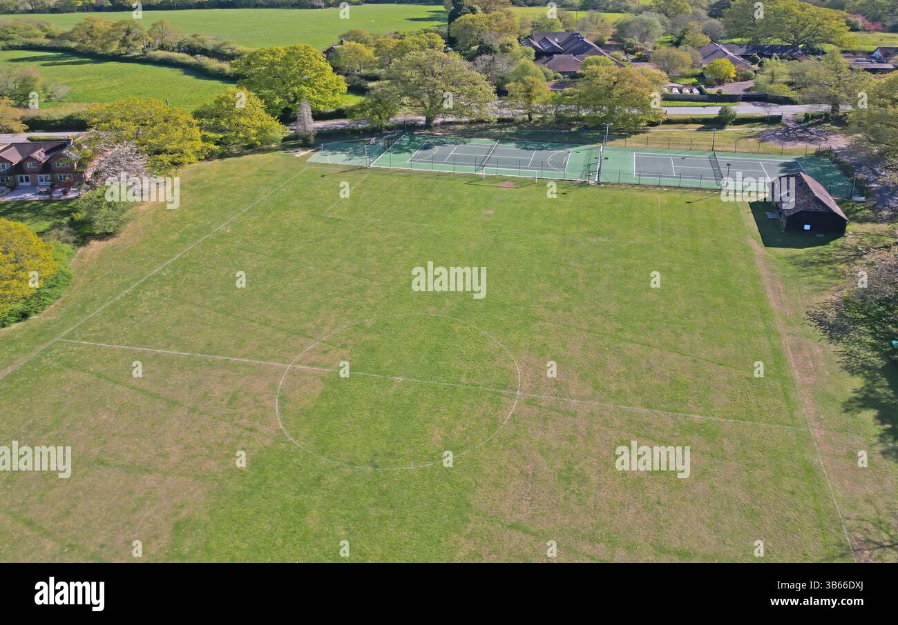 Blick aus der Vogelperspektive auf den Rusper Park im Rusper Village West sussex Stockfoto
