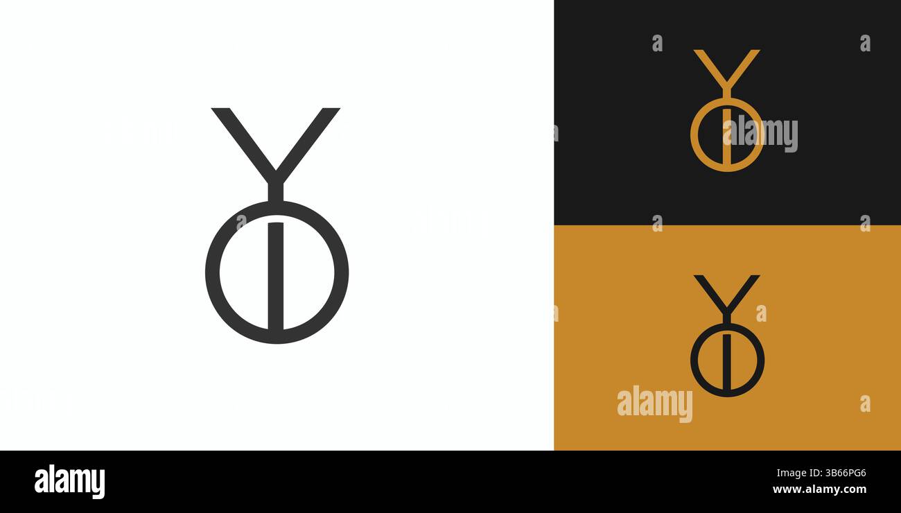 Einfaches und einzigartiges YO-Logo Stock Vektor