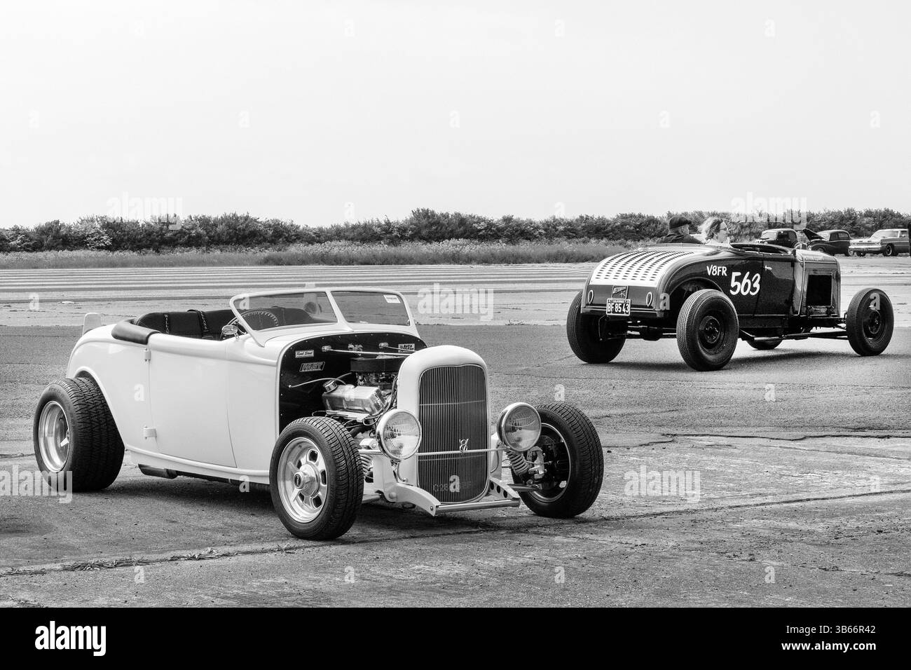 Vintage-Drag-Rennen auf dem Manston Park Raceway Margate Kent Stockfoto