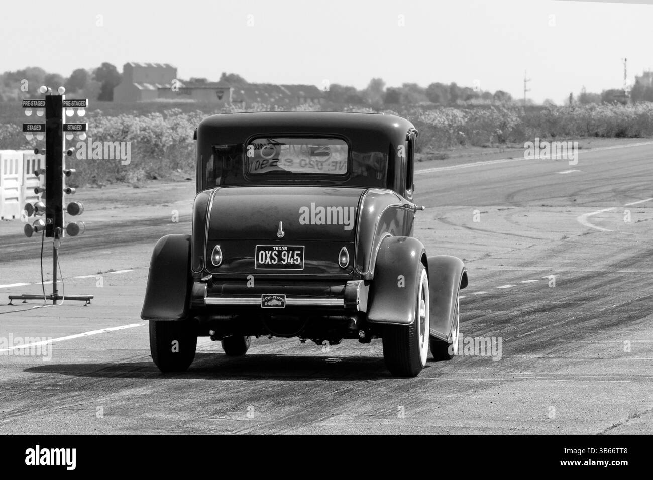 Vintage-Hotrod-Rennen auf dem Manston Park Raceway Dragdtrip Margate Kent Stockfoto