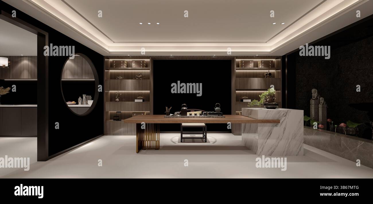 3D-Rendern des Arbeitsraums Stockfoto