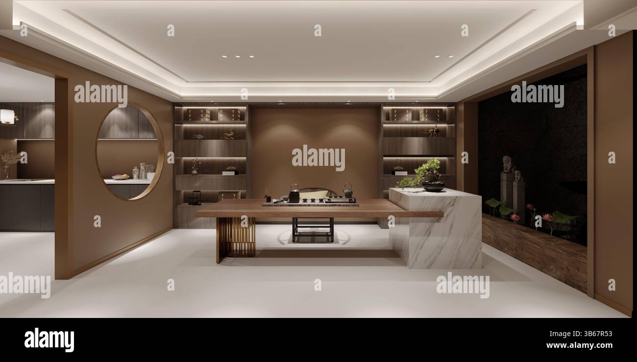 3D-Rendern des Arbeitsraums Stockfoto