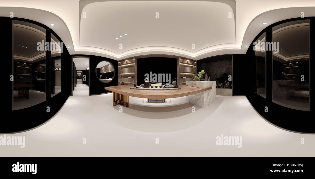 3D-Rendern des Arbeitsraums Stockfoto