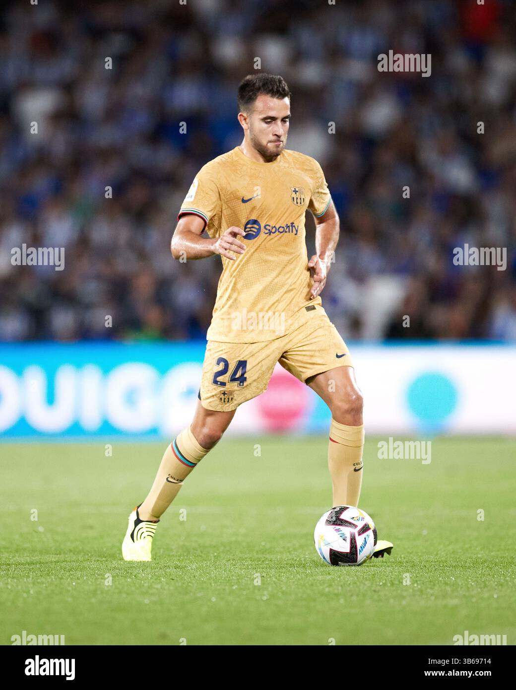21. August 2022, San SEBASTIAN, GUIPUZCOA, SPANIEN: Eric Garcia vom FC Barcelona im Spiel La Liga Santander zwischen Real Sociedad und FC Barcelona in der reale Arena am 21. August 2022 in San Sebastian, Spanien. (Kreditbild: © Ricardo Larreina/AFP7 via ZUMA Press Wire) Stockfoto