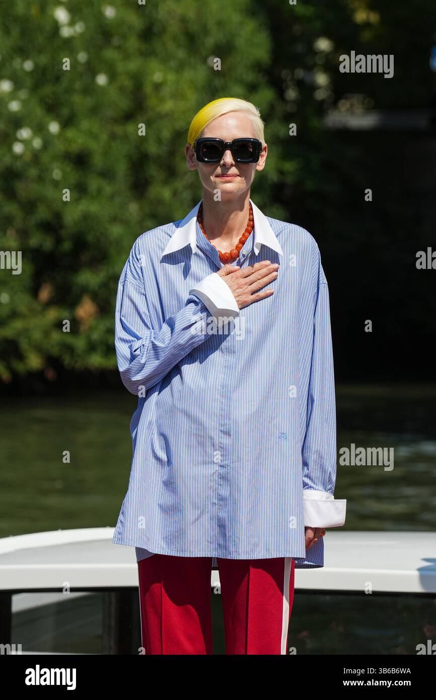 6. September 2022, Venedig, Italien: Tilda Swinton wurde während des 79. Internationalen Filmfestivals von Venedig in Darsena Excelsior gesehen. (Foto: © Stefano Costantino/SOPA Bilder via ZUMA Press Wire) Stockfoto