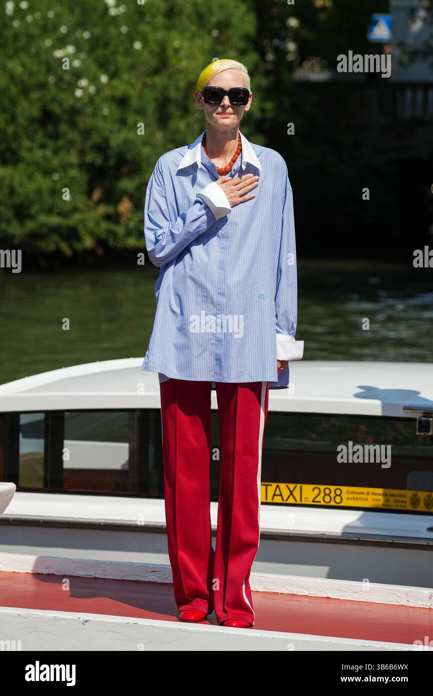 6. September 2022, Venedig, Italien: Tilda Swinton wurde während des 79. Internationalen Filmfestivals von Venedig in Darsena Excelsior gesehen. (Foto: © Stefano Costantino/SOPA Bilder via ZUMA Press Wire) Stockfoto