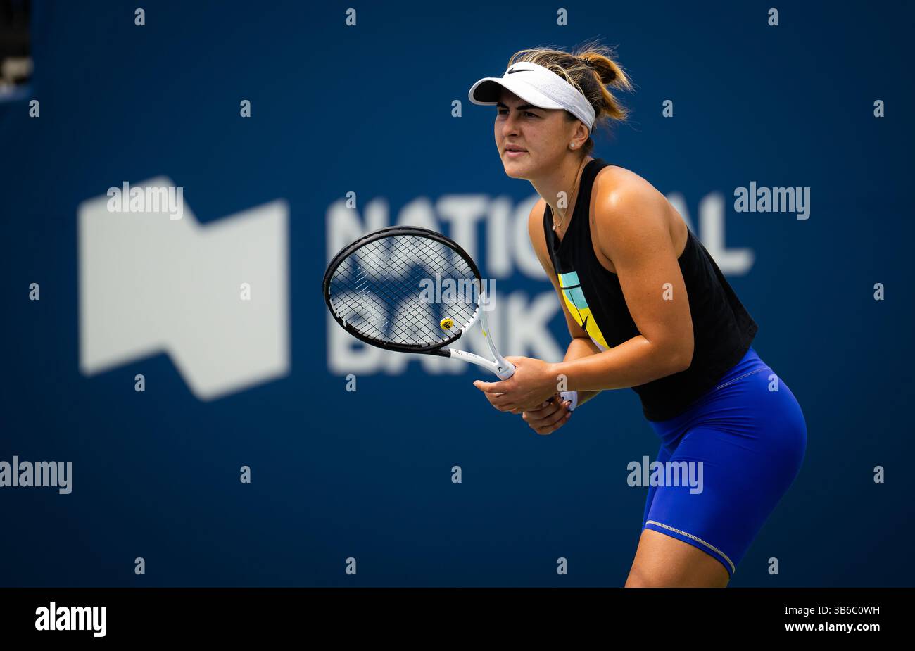 7. August 2022, TORONTO, KANADA: Bianca Andreescu aus Kanada während des Trainings vor dem WTA 1000-Tennisturnier der National Bank 2022 (Kreditbild: © Rob Prange/AFP7 via ZUMA Press Wire) Stockfoto