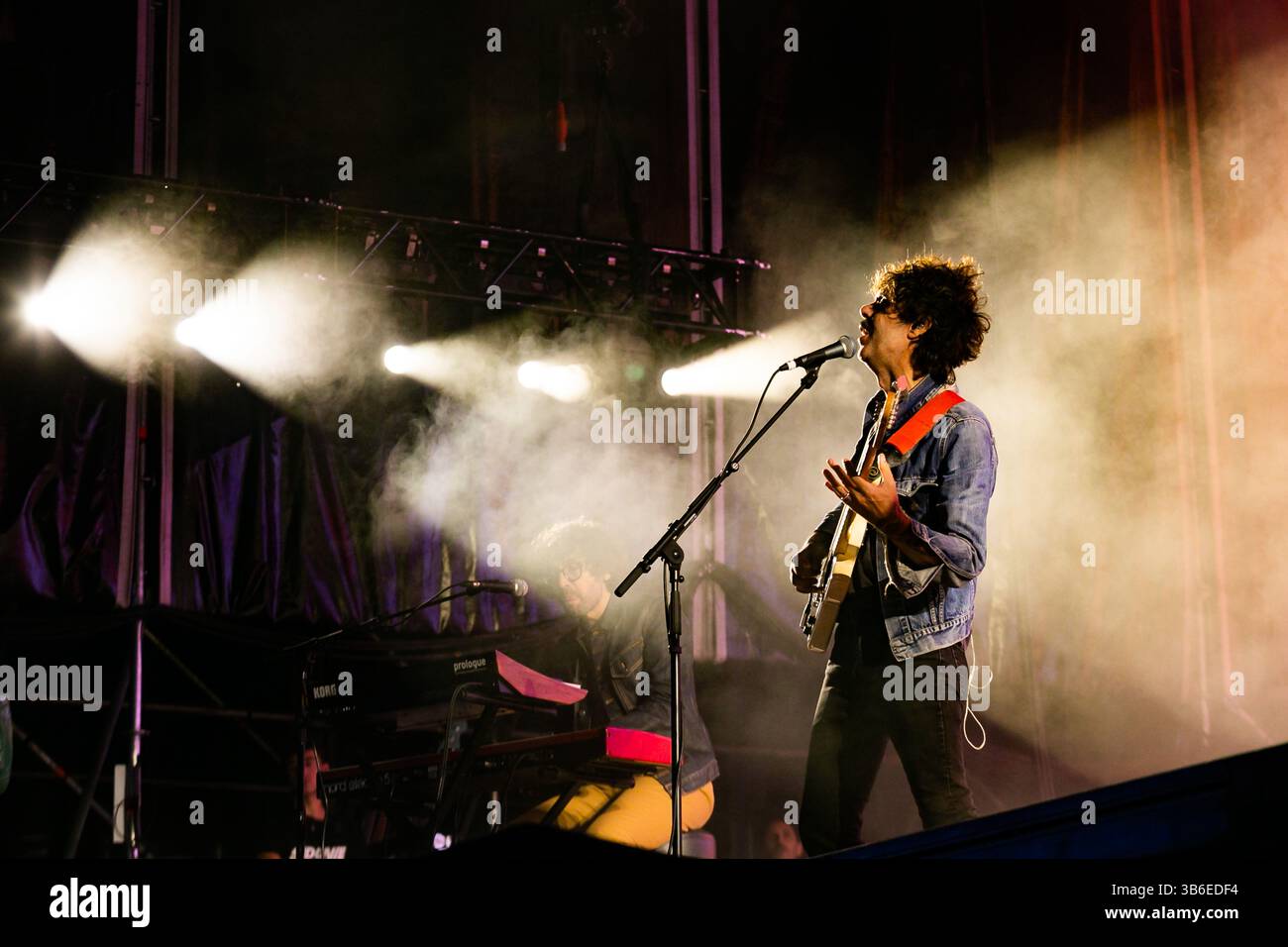 16. September 2023: Lugo, Galicien, Spanien. Sidonie, Indie-Rock- und Psychedelic-Rock-Gruppe aus Barcelona, während ihres Konzerts beim Caudal fest 2023. (Kreditbild: © Cristian Leyva/ZUMA Press Wire) Stockfoto