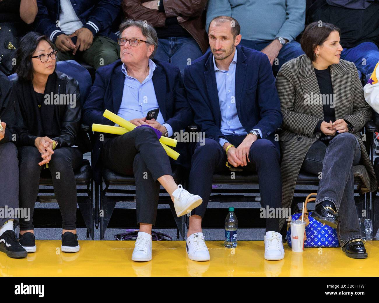 29. Februar 2024, Los Angeles, Kalifornien, USA: (C) Giorgio Chiellini nimmt am Donnerstag, 29. Februar 2024, in der Crypto.com Arena in Los Angeles, Kalifornien, am NBA-Spiel zwischen den Los Angeles Lakers und den Washington Wizards Teil. JAVIER ROJAS/PI (Foto: © PI via ZUMA Press Wire) Stockfoto