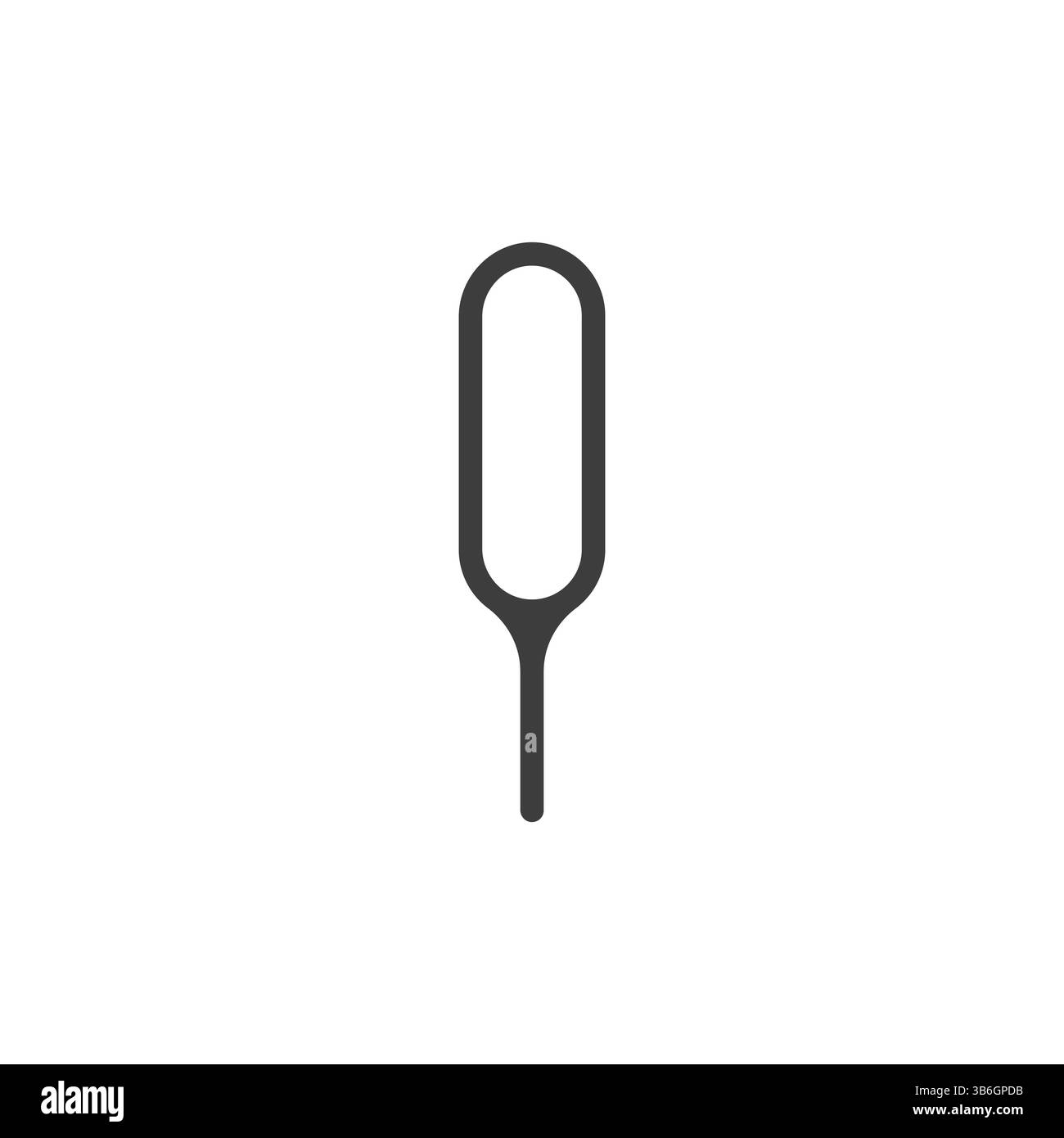 SIM-Auswerfersymbol. Nadel zum Öffnen des SIM-Kartensteckplatzes des Mobiltelefons. Vektorabbildung im flachen Stil Stock Vektor